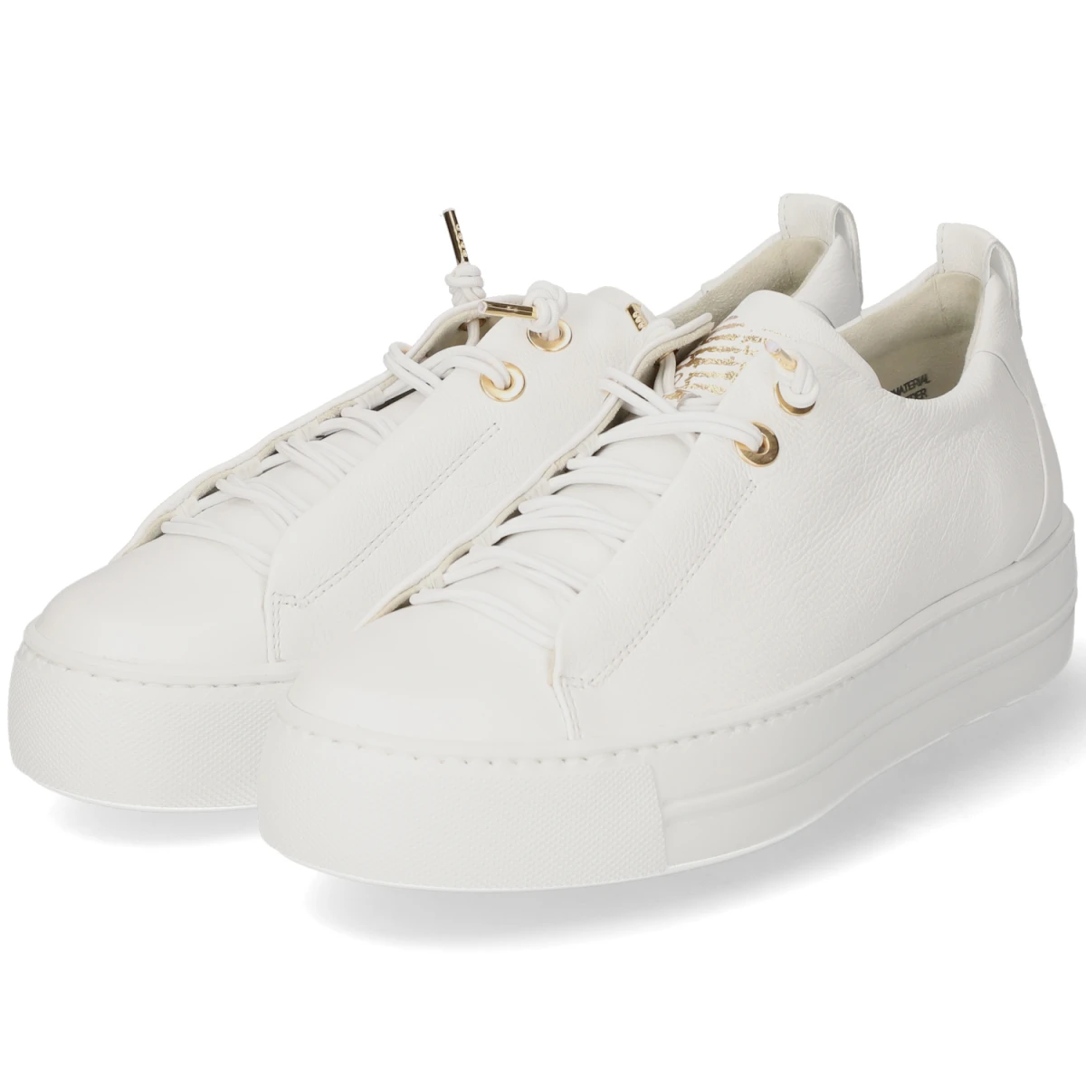 Paul Green Low Sneaker - Gr. 40 - Weiß - Glattleder
