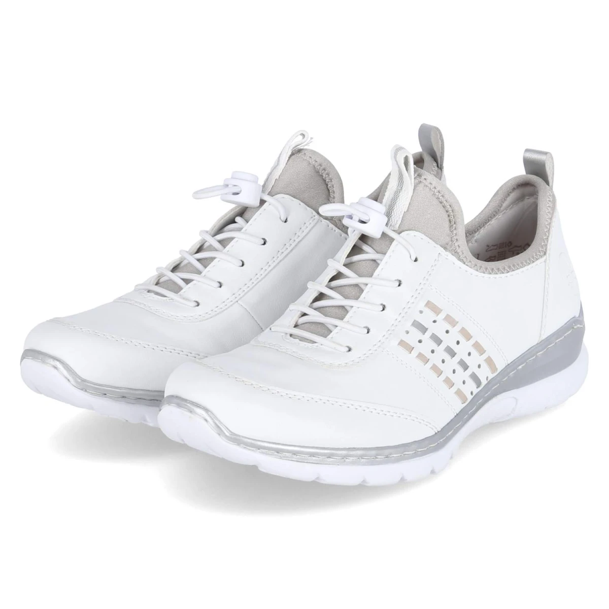 Rieker Slip-On-Sneaker - Gr. 37 - Weiß - Textil & Synthetik