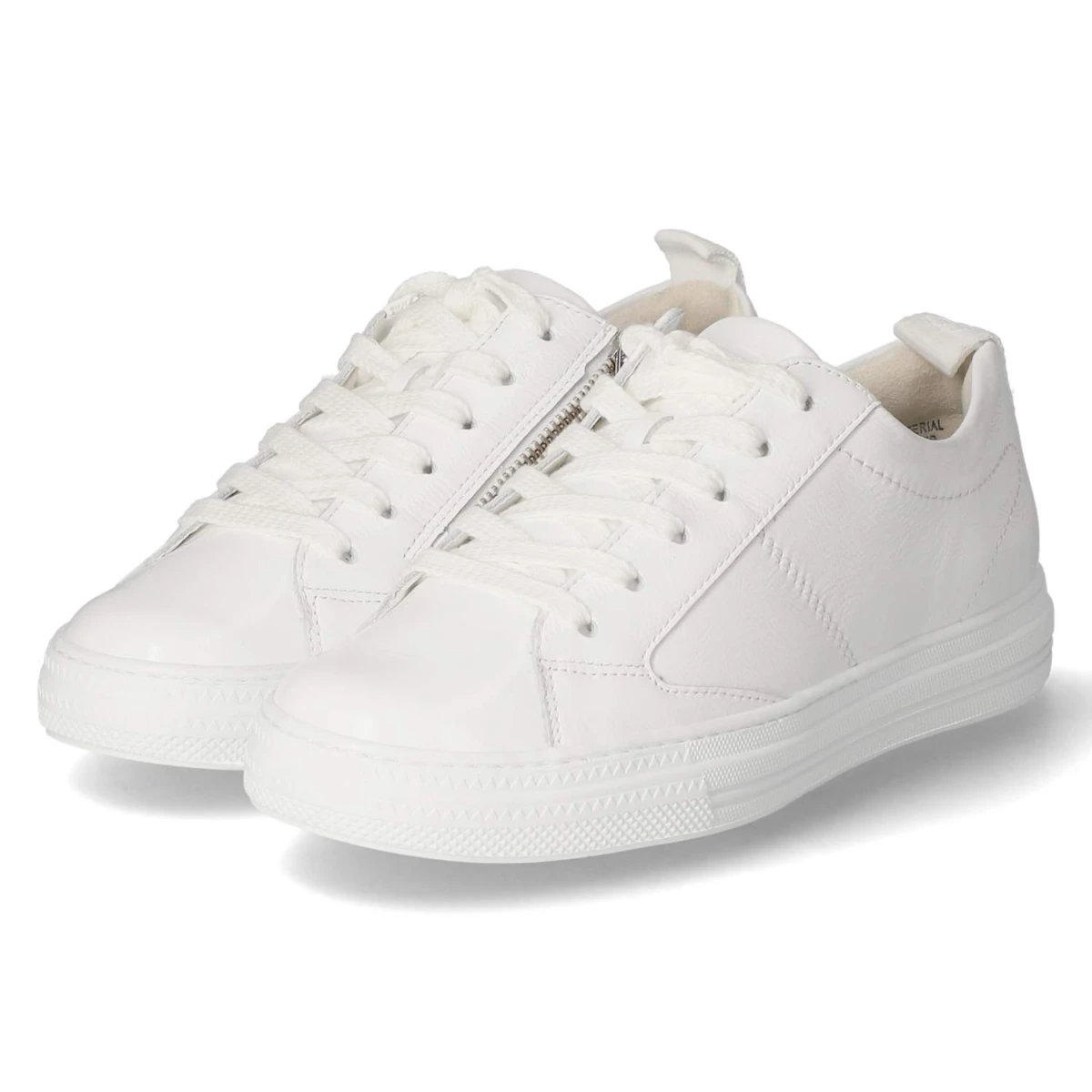 Paul Green Low Sneaker - Gr. 38 - Weiß - Lackleder