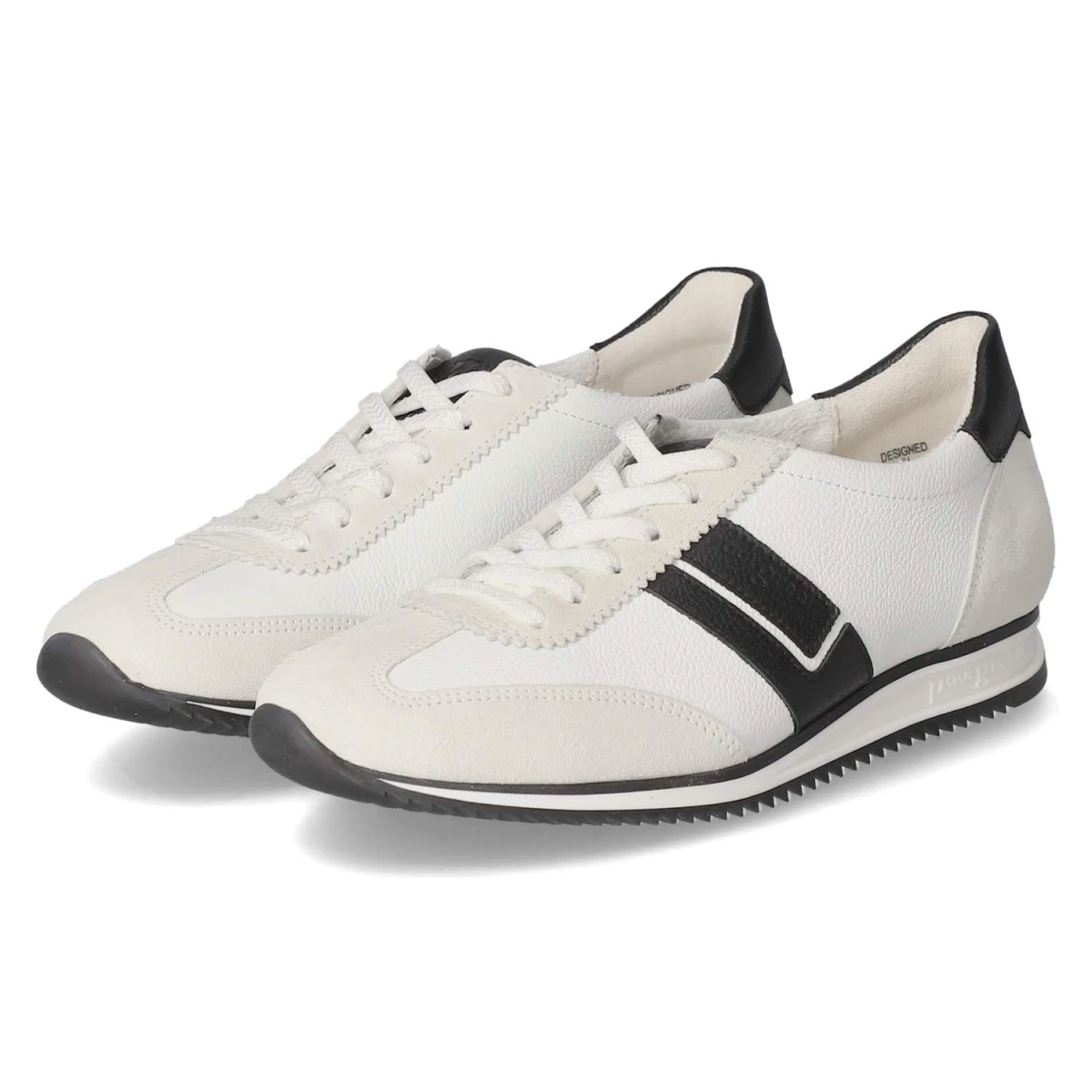 Paul Green Low Sneaker - Gr. 38 - Weiß - Leder & Textil
