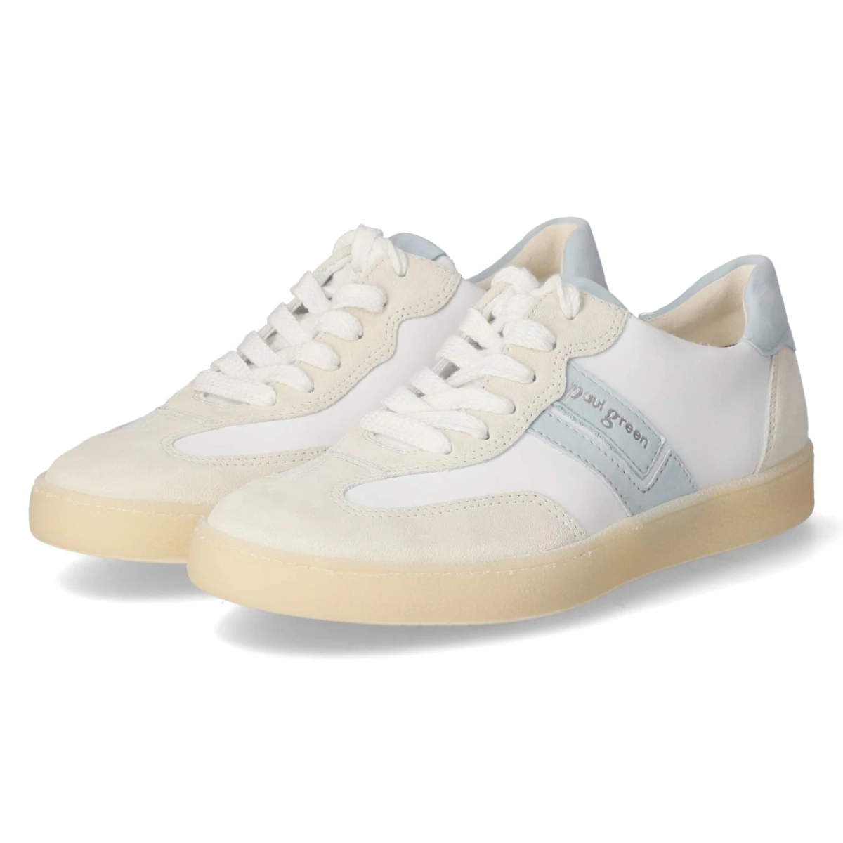 Paul Green Low Sneaker - Gr. 37 - Weiß - Leder & Textil