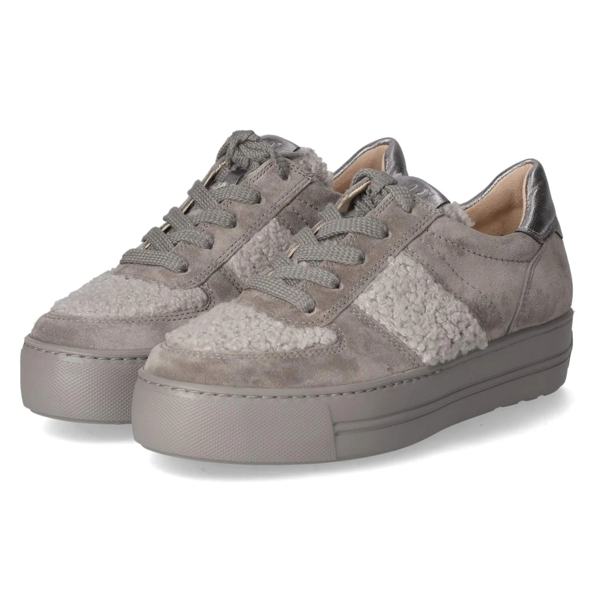 Paul Green Low Sneaker - Gr. 40 - Grau - Rauleder