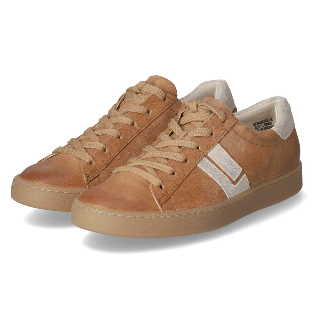 Paul Green Low Sneaker - Gr. 37 - Braun - Rauleder