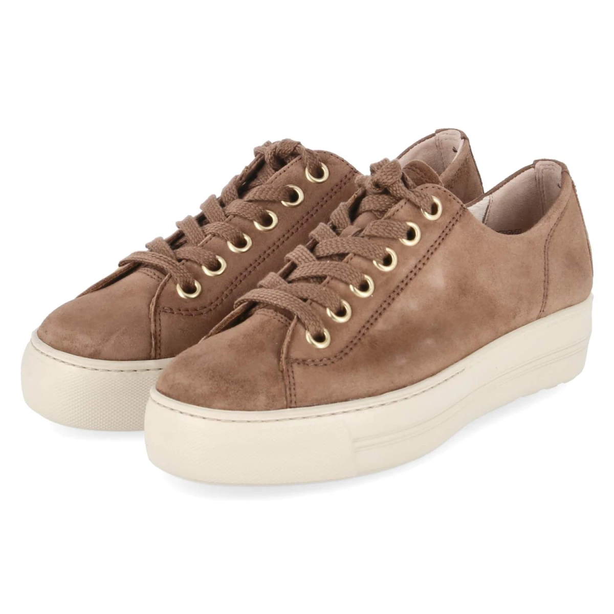 Paul Green Sneaker - Gr. 40,5 - Braun - Rauleder