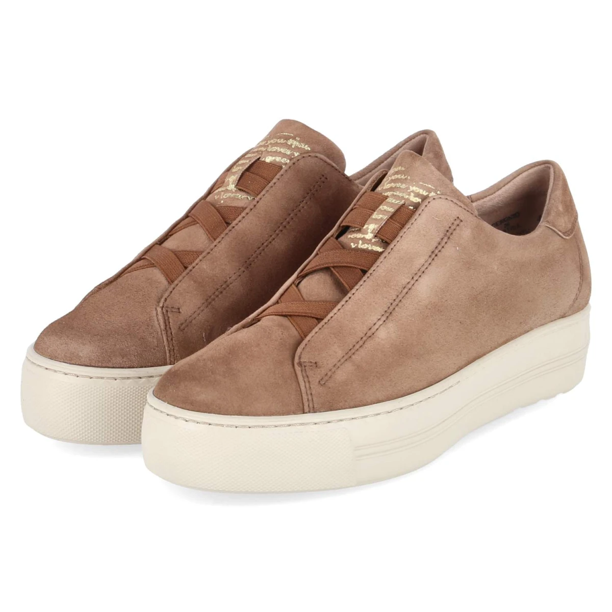 Paul Green Sneaker - Gr. 36 - Braun - Rauleder