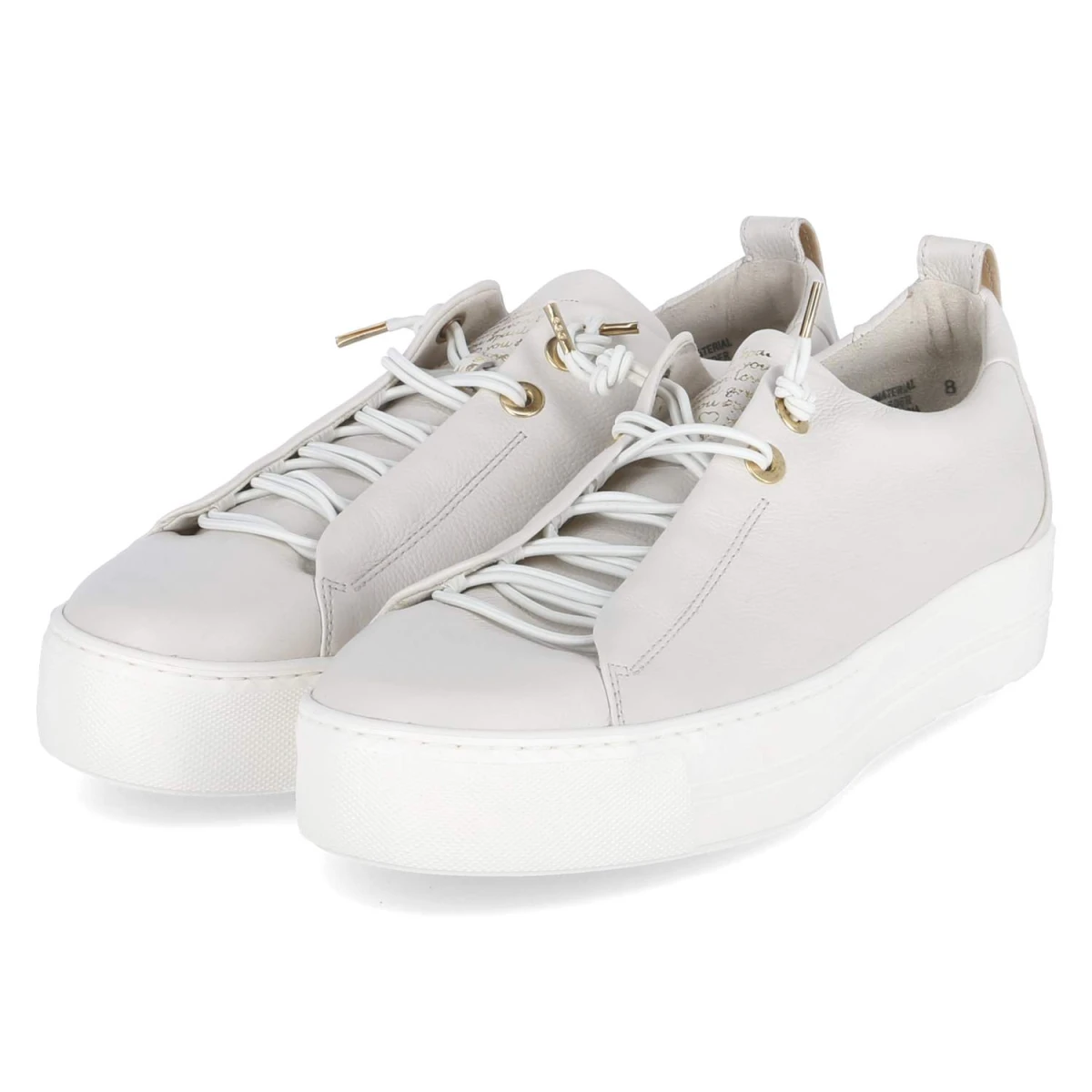 Paul Green Low Sneaker - Gr. 36 - Grau - Glattleder