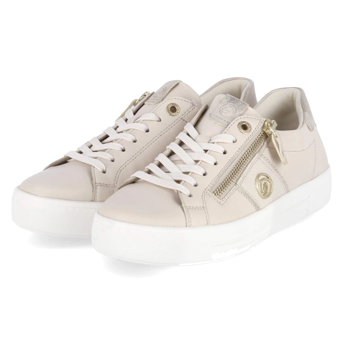 Remonte Halbschuhe - Gr. 39 - Beige - Glattleder