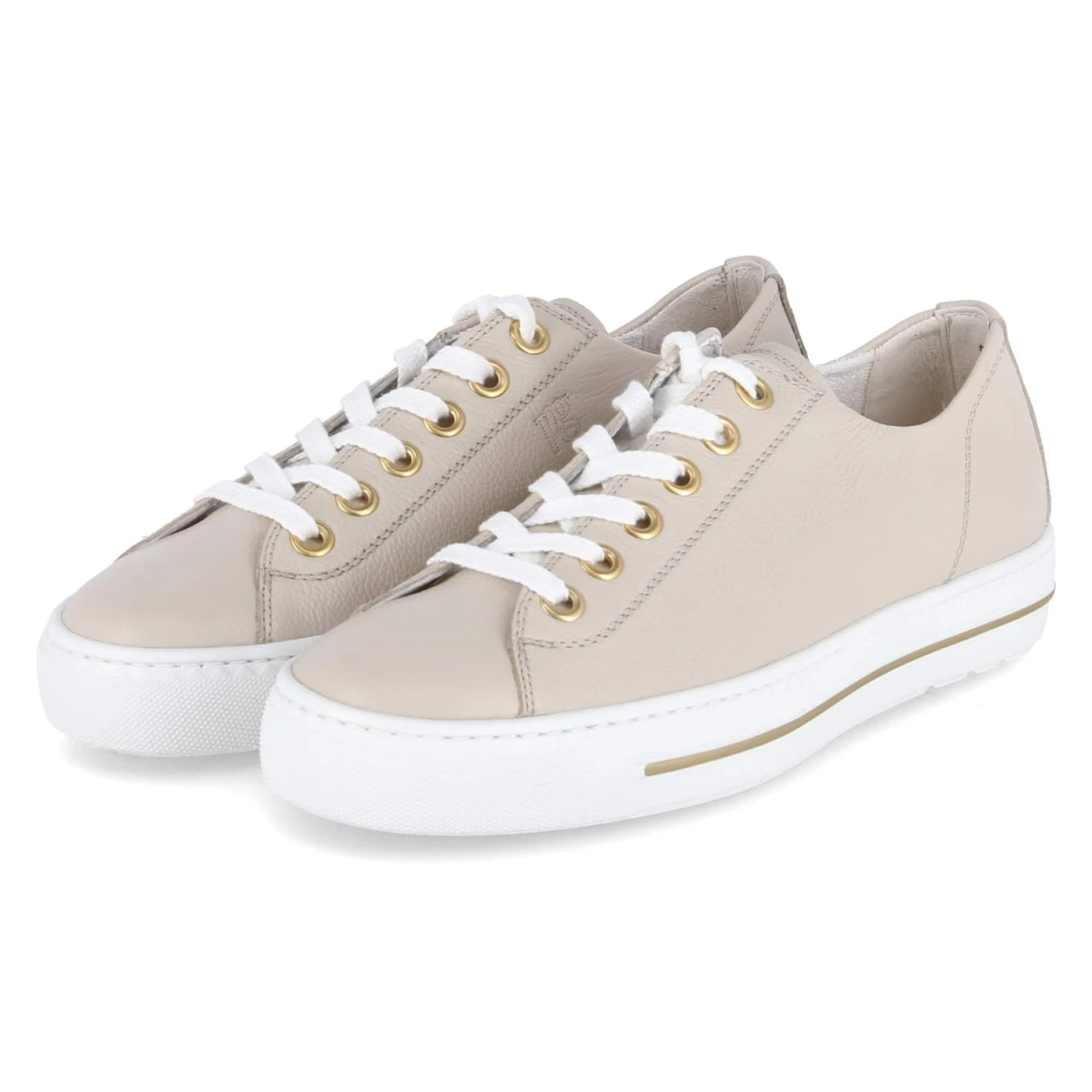 Paul Green Low Sneaker - Gr. 42 - Beige - Glattleder