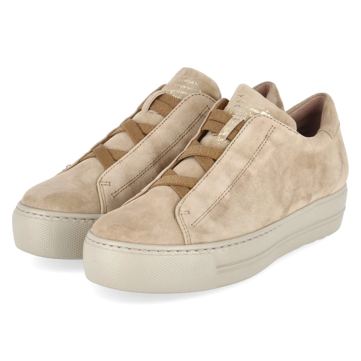 Paul Green Sneaker - Gr. 38,5 - Beige - Rauleder