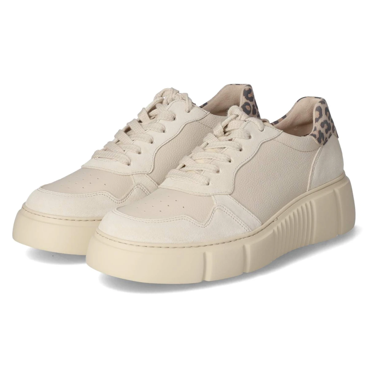 Paul Green Low Sneaker - Gr. 39 - Beige - Glattleder