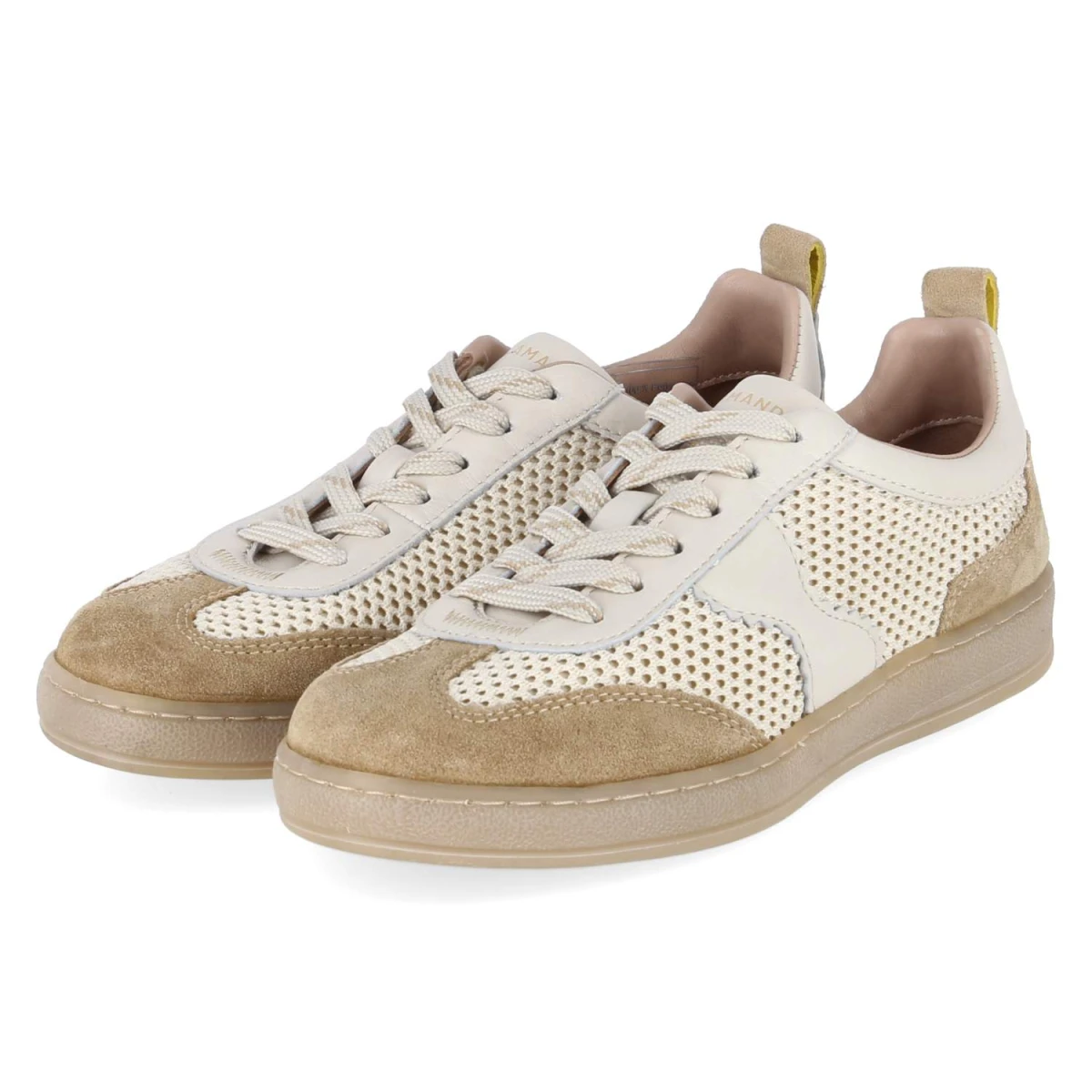 Salamander Low Sneaker - Gr. 38 - Beige - Leder & Textil
