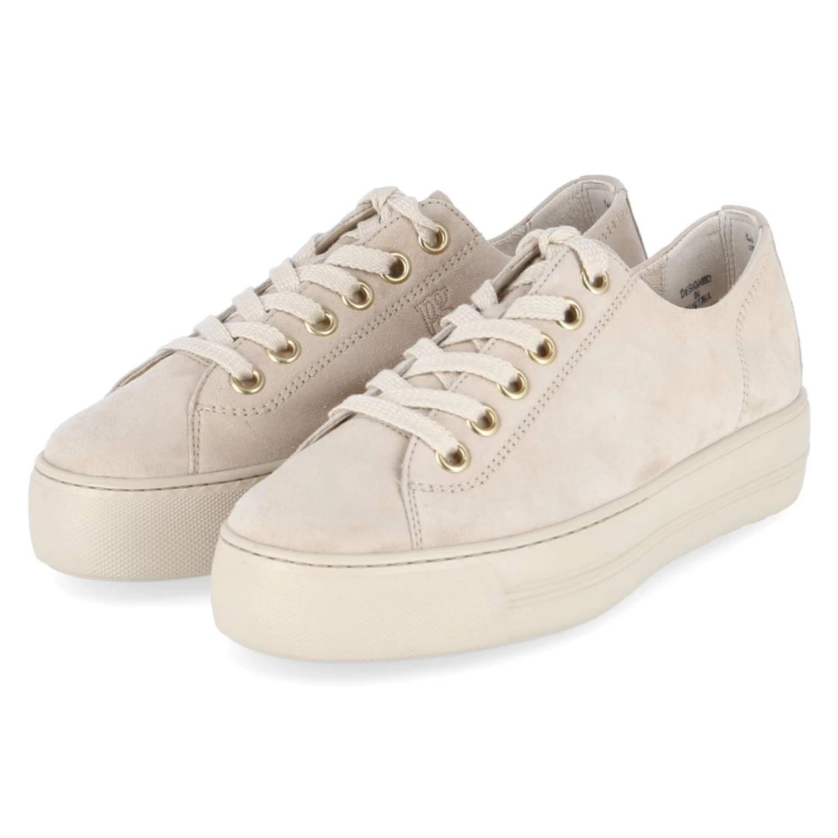 Paul Green Sneaker - Gr. 37,5 - Beige - Rauleder