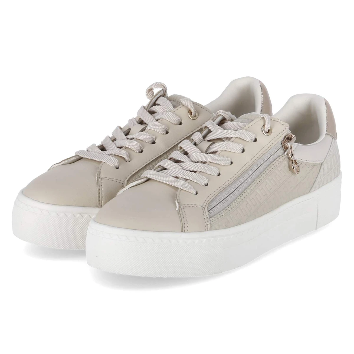 Tamaris Low Sneaker - Gr. 36 - Beige - Textil & Synthetik