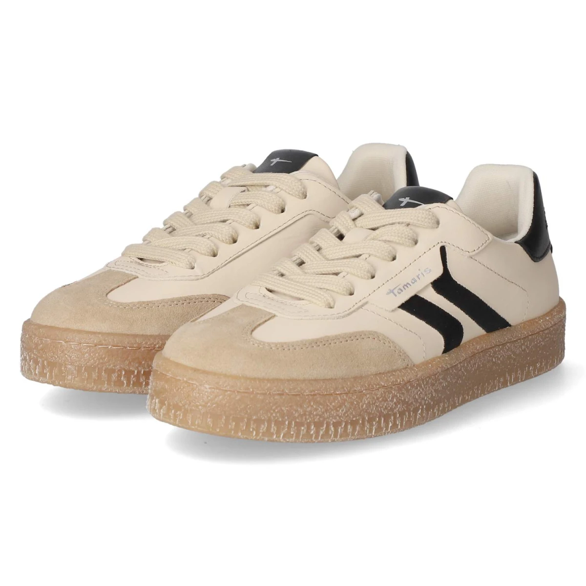 Tamaris Low Sneaker - Gr. 39 - Beige - Glattleder