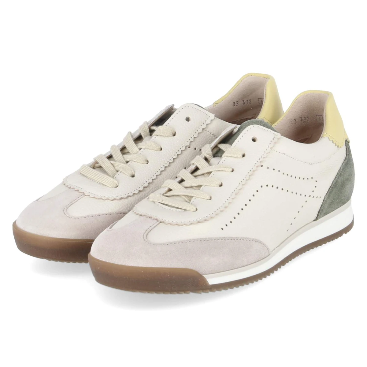 Gabor Low Sneaker - Gr. 42 - Beige - Glattleder