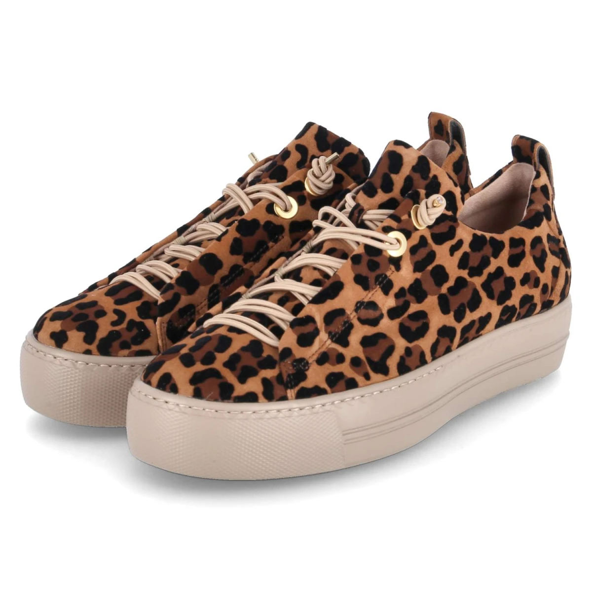 Paul Green Low Sneaker - Gr. 38 - Beige - Rauleder