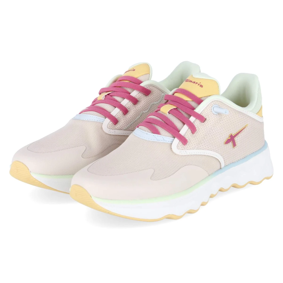 Tamaris Slip-On-Sneaker - Gr. 36 - Beige - Textil & Synthetik