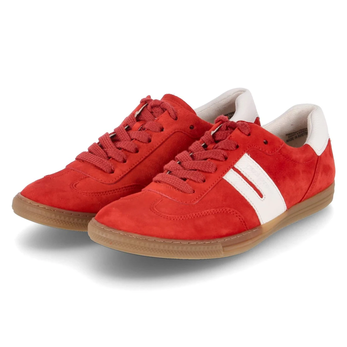 Paul Green Low Sneaker - Gr. 42,5 - Rot - Rauleder