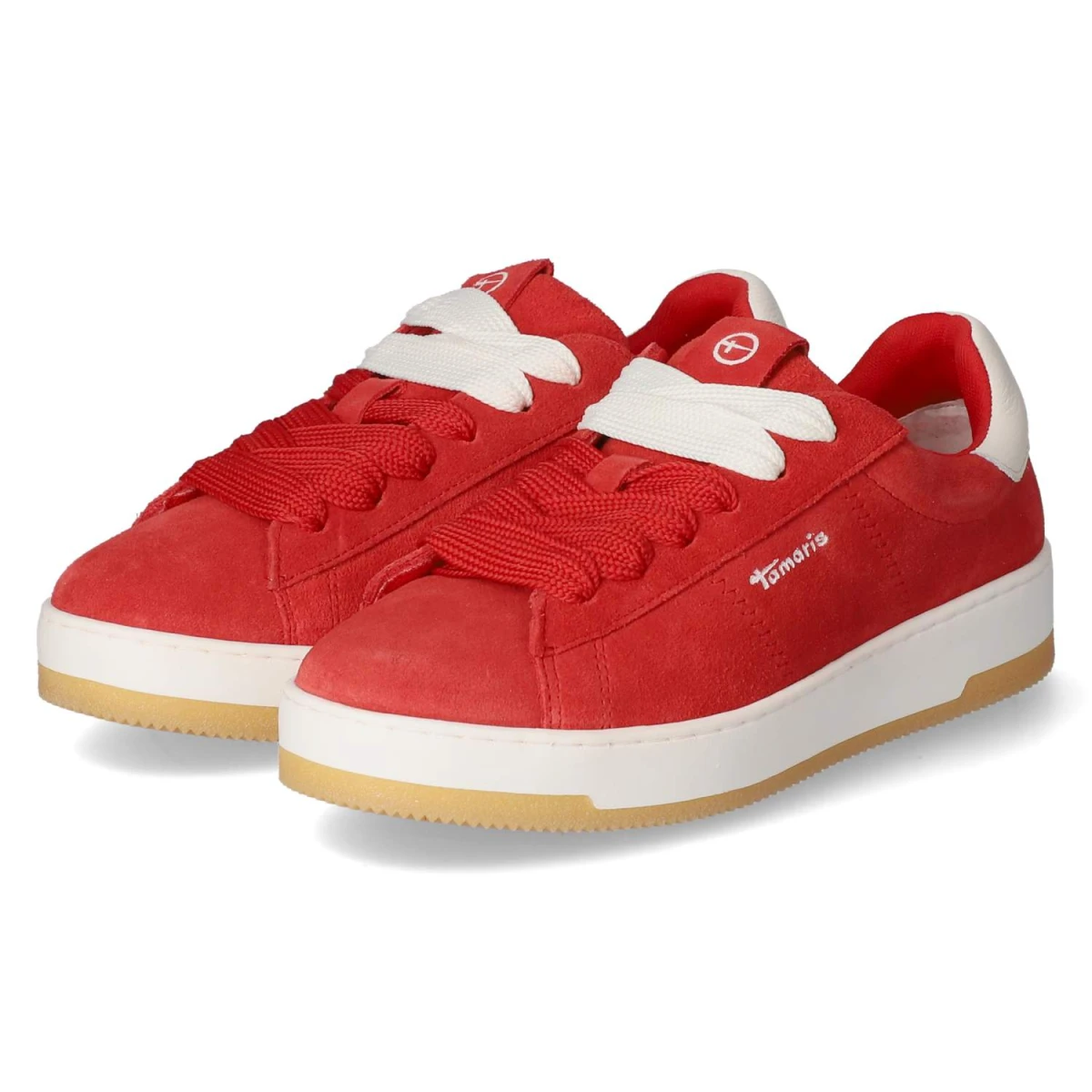 Tamaris Sneaker - Gr. 37 - Rot - Rauleder