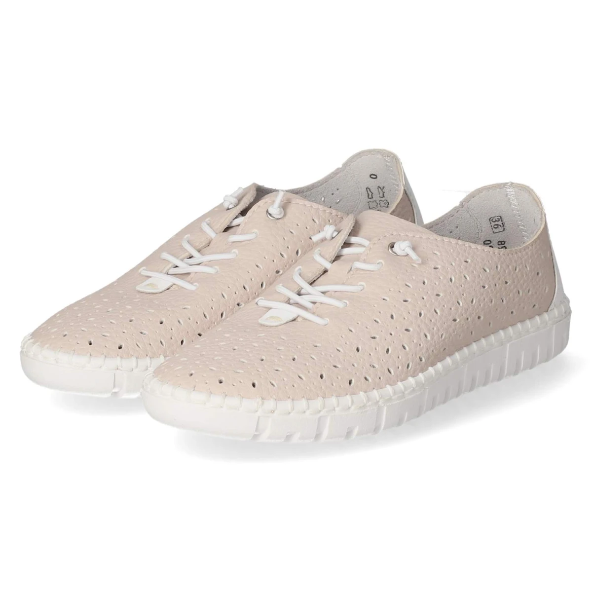 Rieker Halbschuhe - Gr. 40 - Taupe - Glattleder