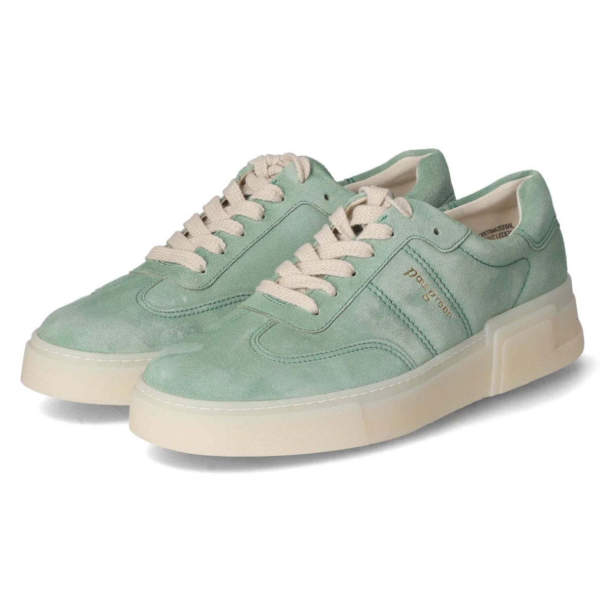 Paul Green Low Sneaker - Gr. 37 - Grün - Rauleder