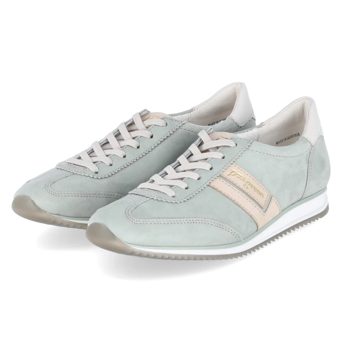 Paul Green Slip-On-Sneaker - Gr. 42 - Grün - Leder & Textil