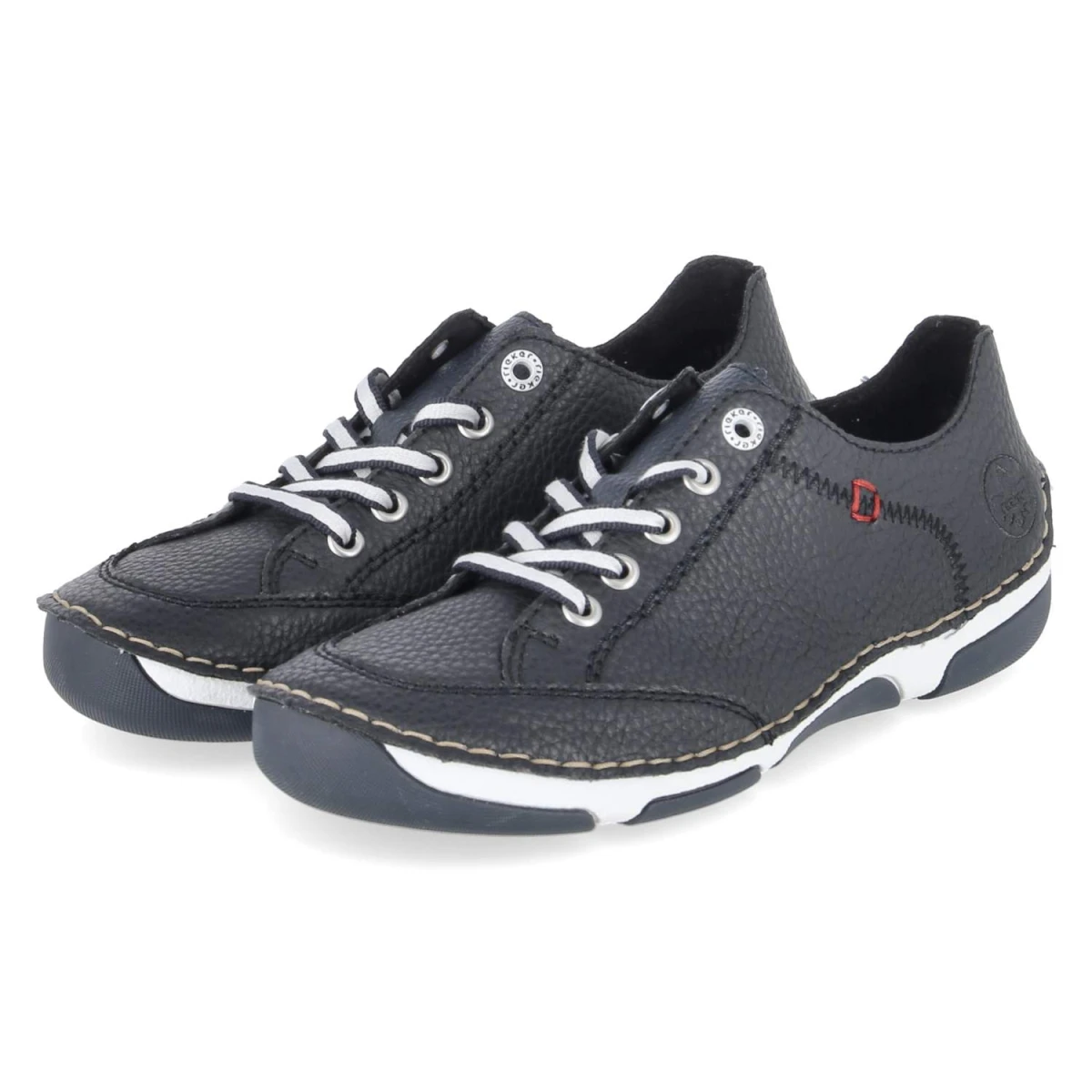 Rieker Halbschuhe - Gr. 36 - Blau - Glattleder