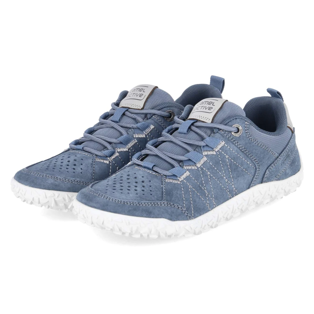 Camel Active Low Sneaker ISLAND - Gr. 36 - Blau - Leder & Textil