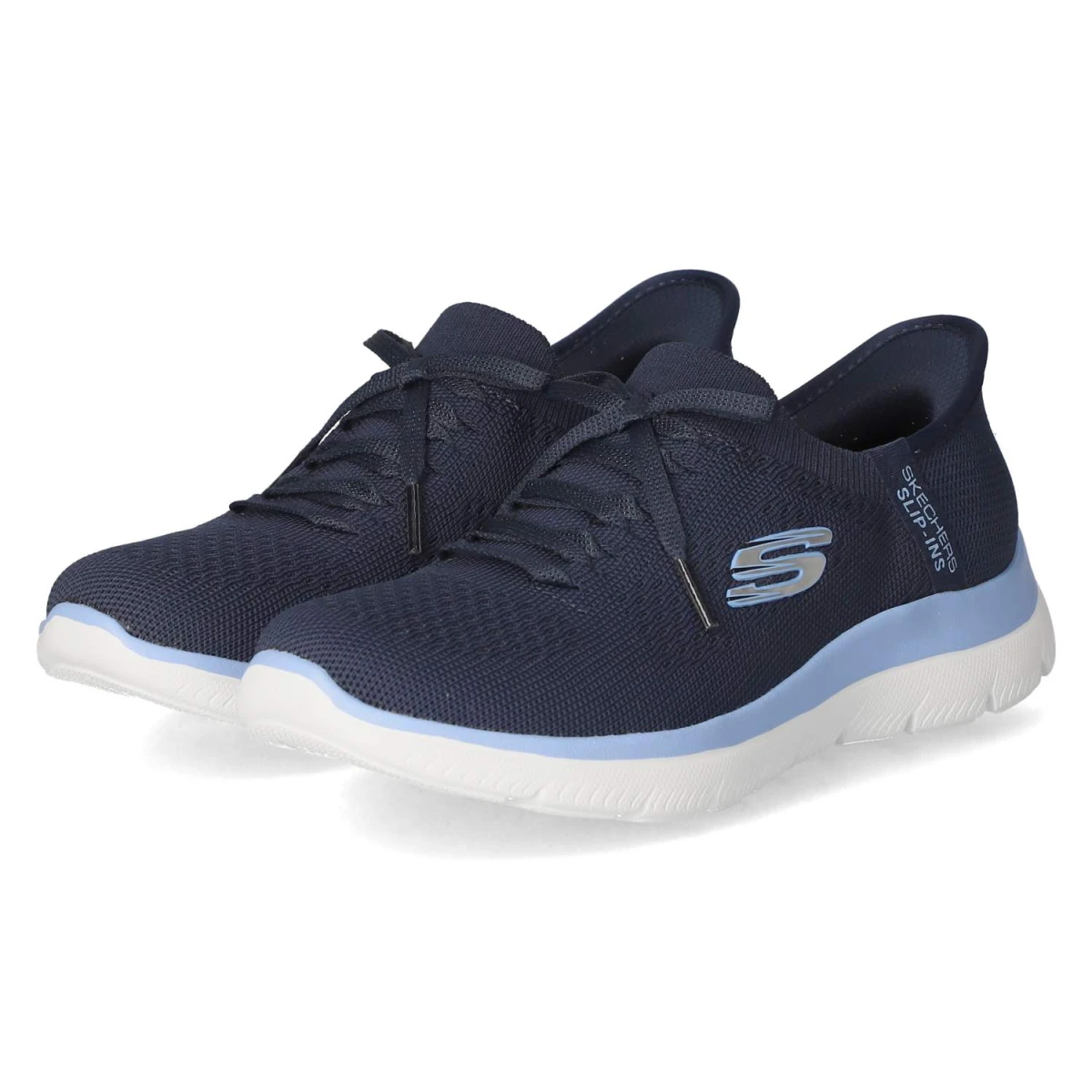 Skechers Slip Ins Sneaker NEW DAILY - Gr. 41 - Blau - Textil