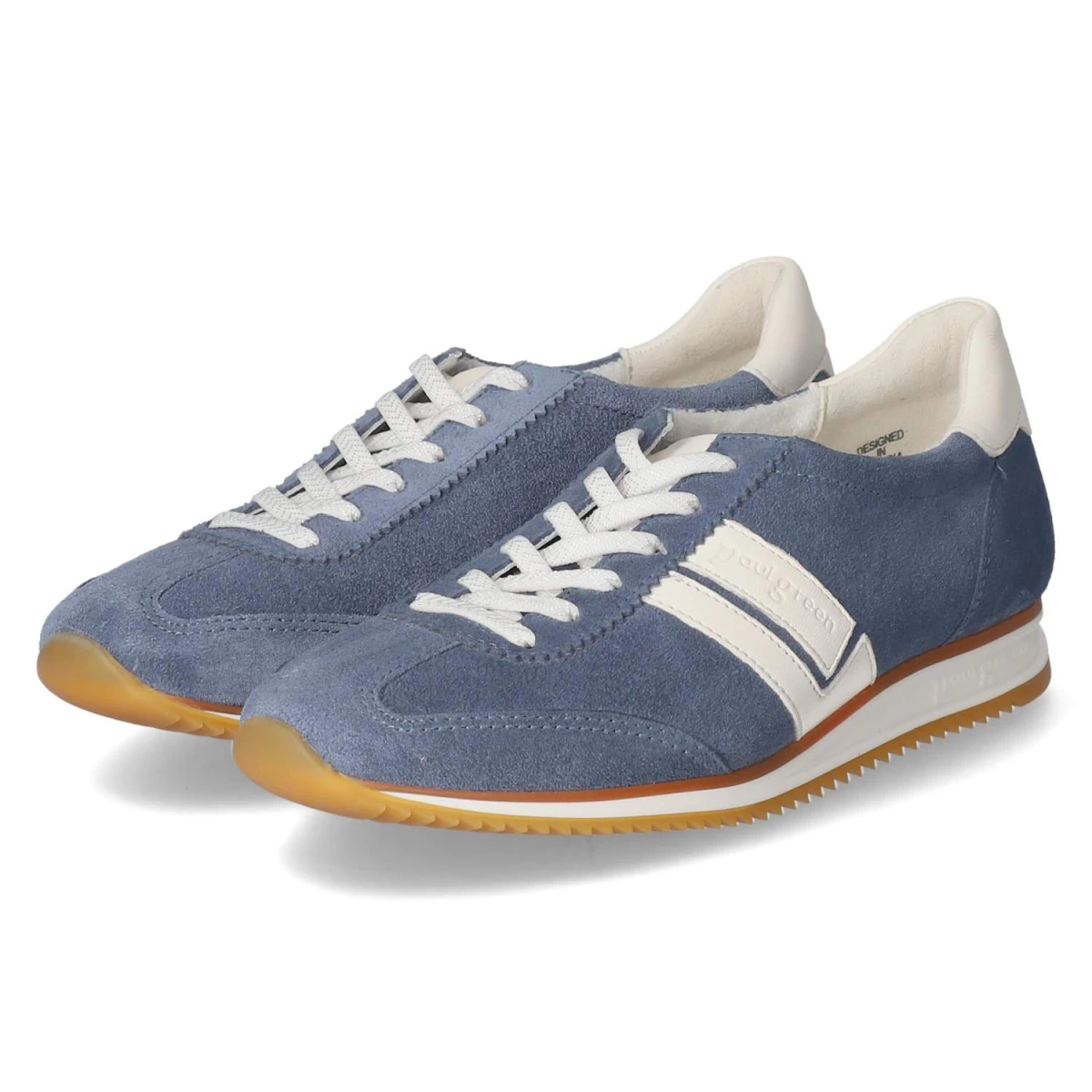 Paul Green Low Sneaker - Gr. 40,5 - Blau - Rauleder