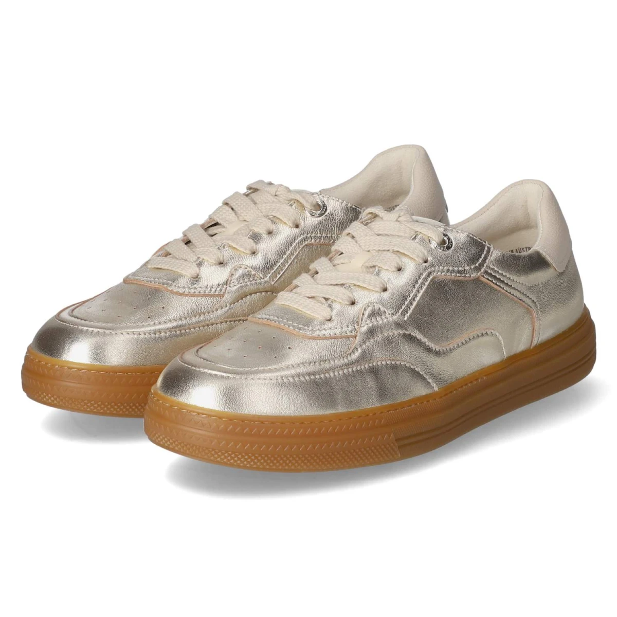 Paul Green Low Sneaker - Gr. 39 - Gold - Glattleder