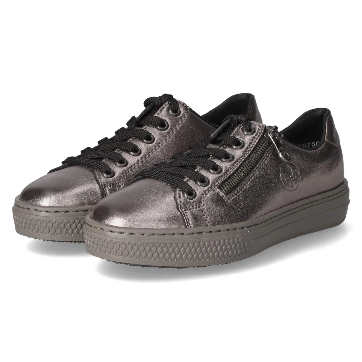 Rieker Low Sneaker - Gr. 36 - Silber - Glattleder