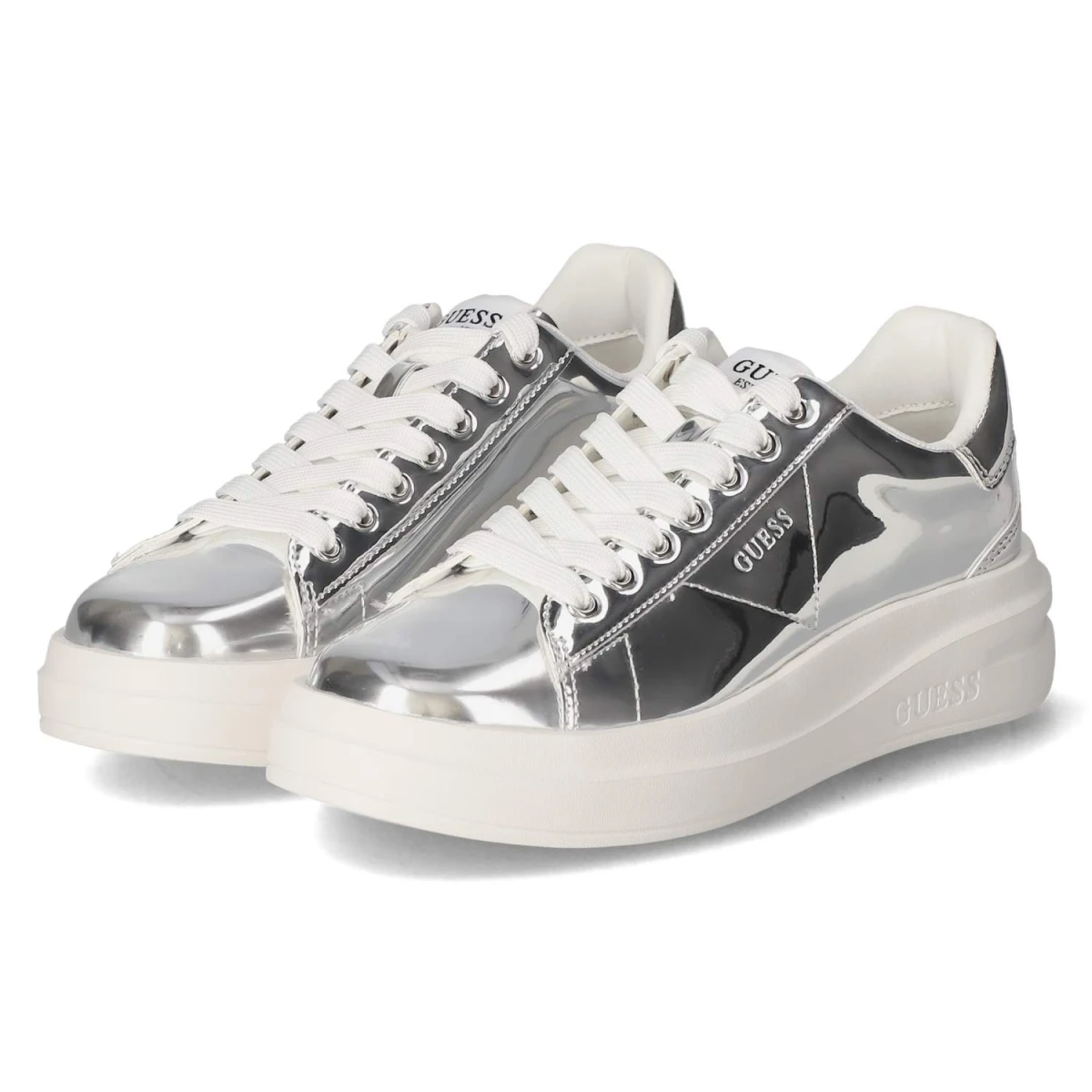 Guess Low Sneaker - Gr. 39 - Silber - Synthetik