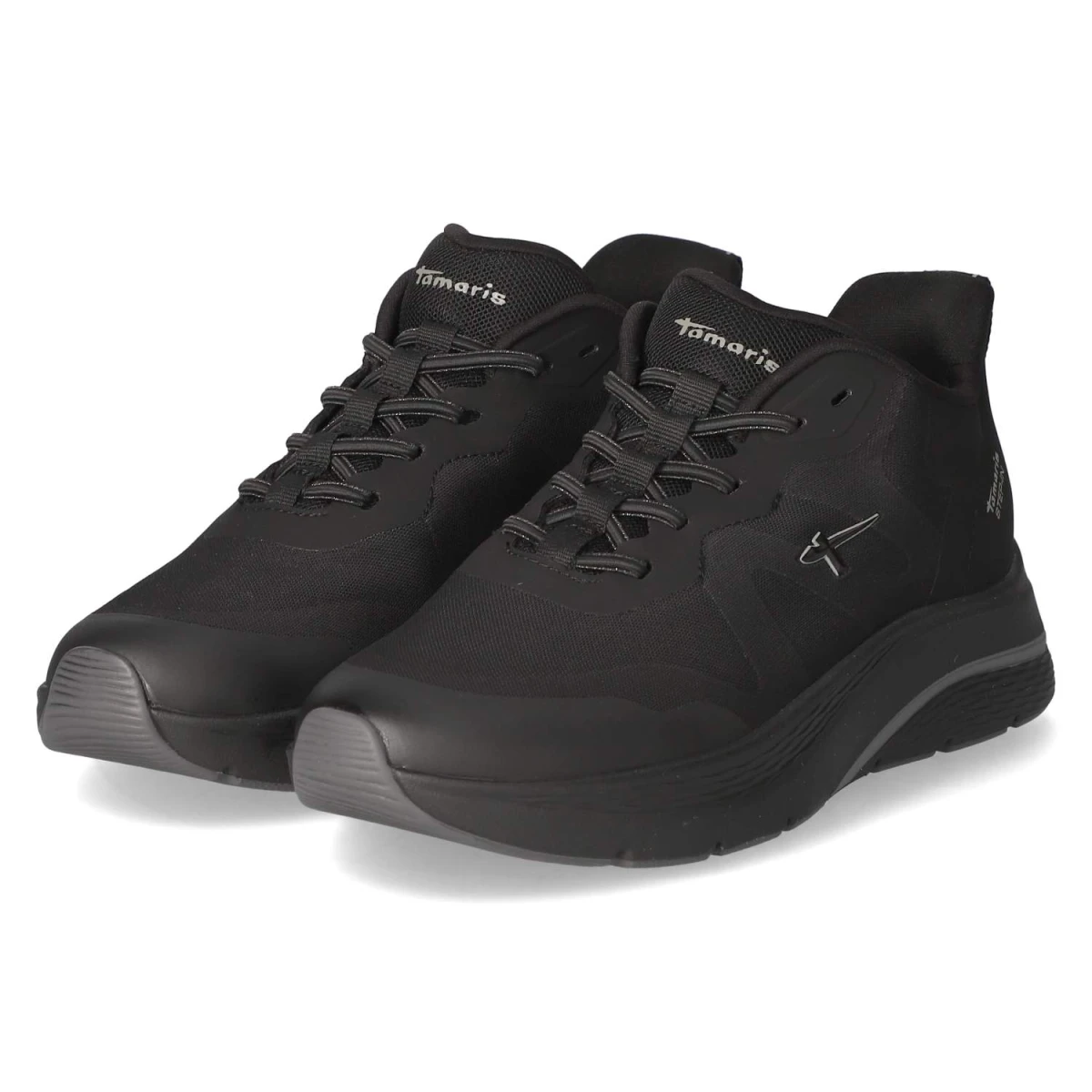 Tamaris Low Sneaker - Gr. 37 - Schwarz - Textil & Synthetik
