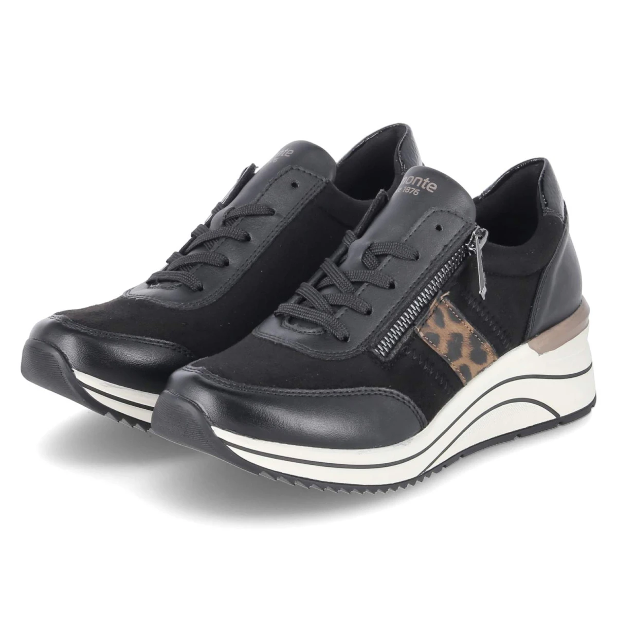 Remonte Low Sneaker - Gr. 42 - Schwarz - Textil & Synthetik
