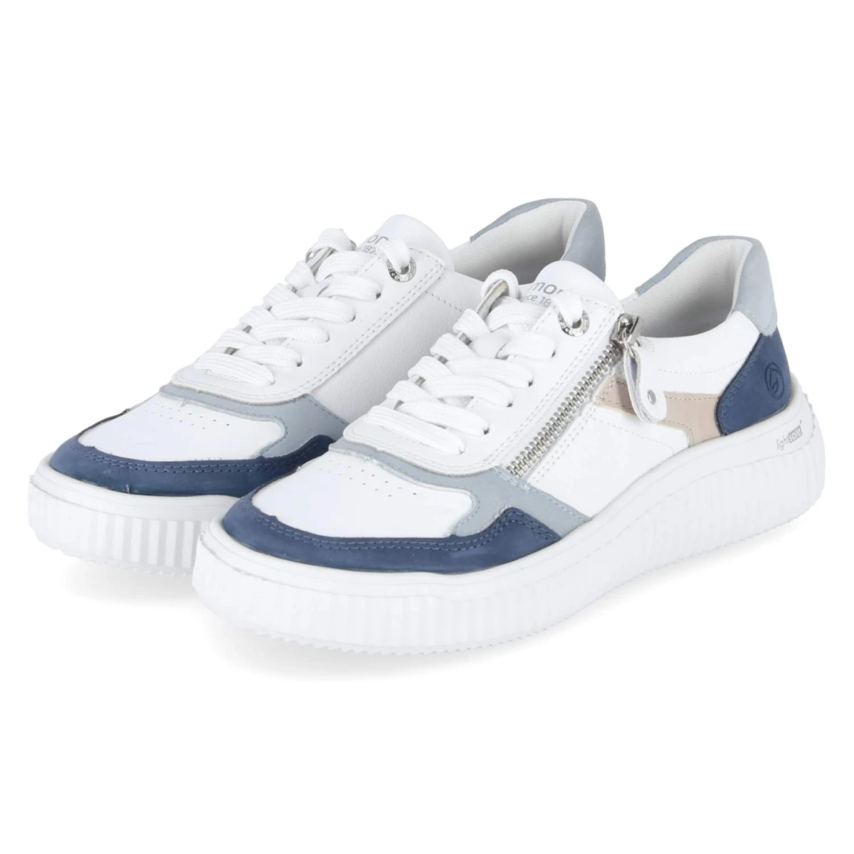 Remonte Low Sneaker - Gr. 36 - Weiß - Leder und Synthetik