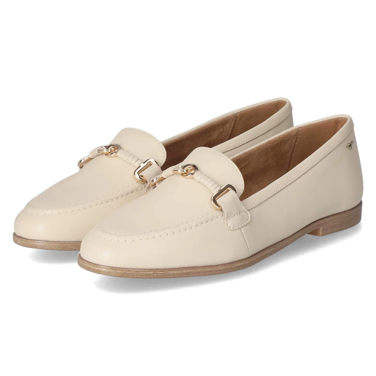 Tamaris Slipper - Gr. 38 - Beige - Glattleder