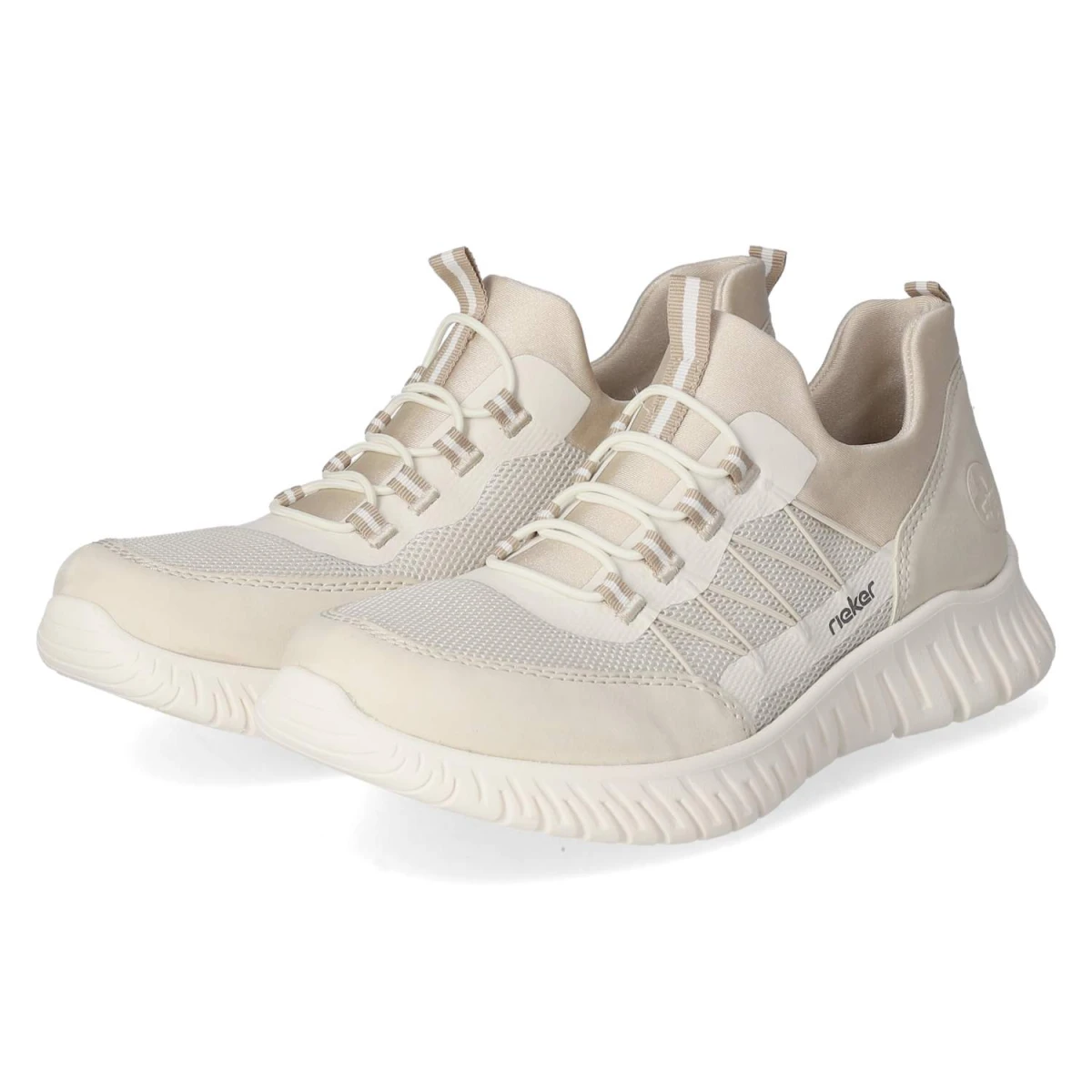 Rieker Slip on Sneaker - Gr. 36 - Beige - Textil & Synthetik