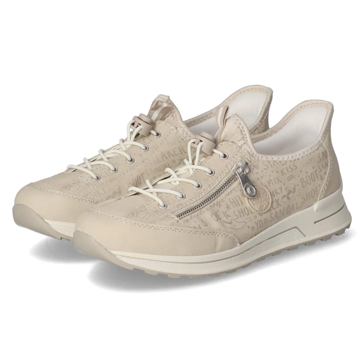 Rieker Slin On Sneaker - Gr. 36 - Beige - Textil & Synthetik