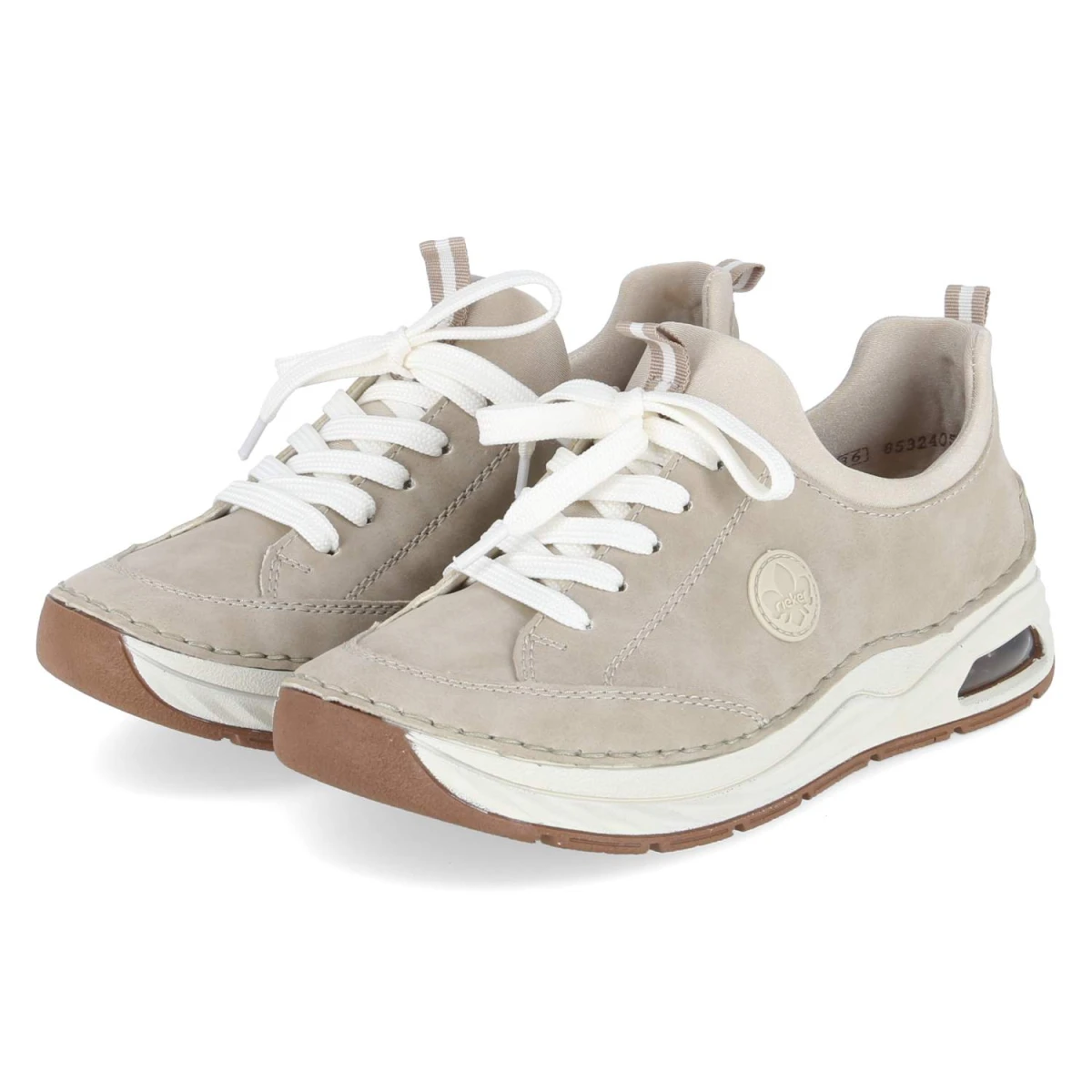 Rieker Slip-On-Sneaker - Gr. 41 - Beige - Textil & Synthetik