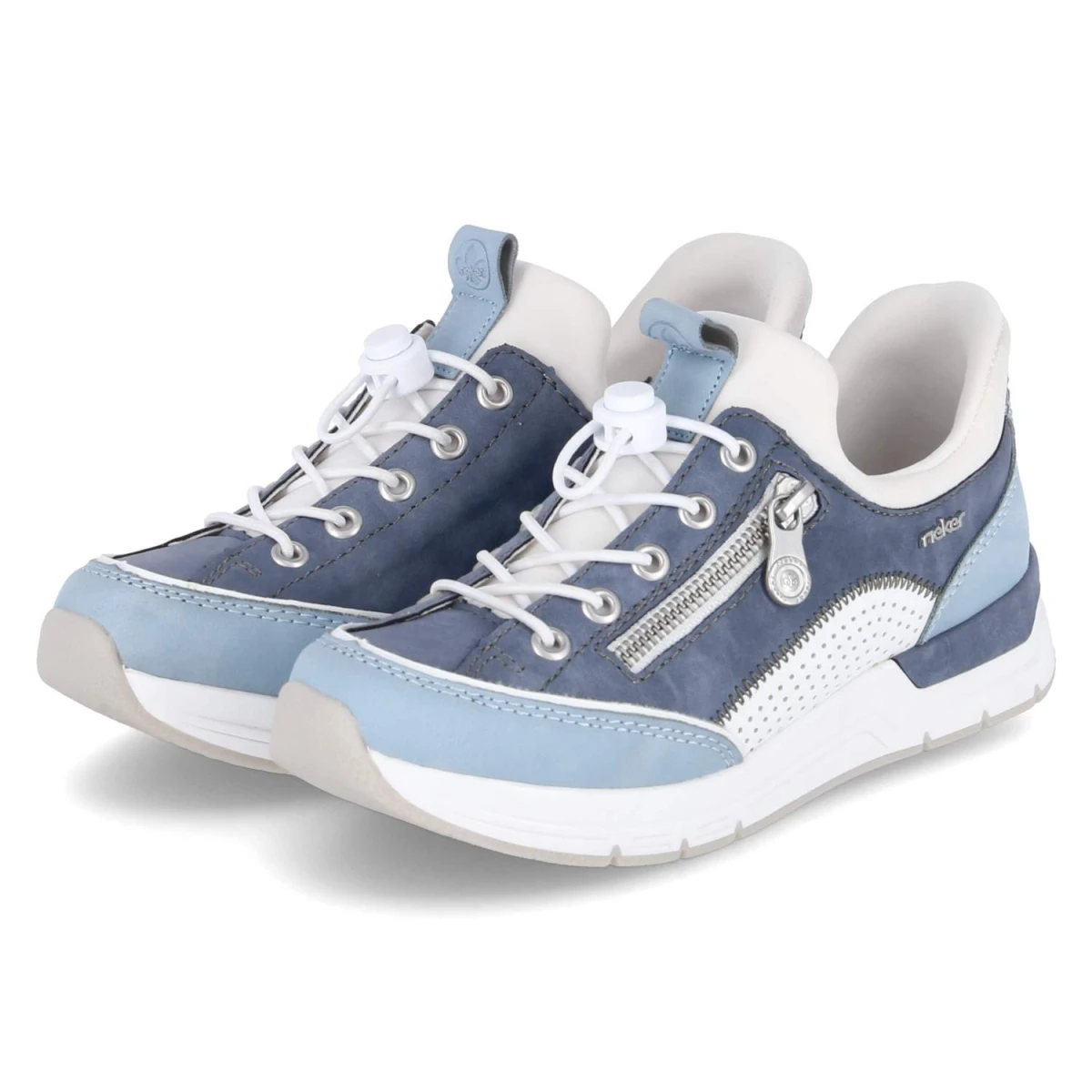 Rieker Slip-On-Sneaker - Gr. 40 - Blau - Textil & Synthetik