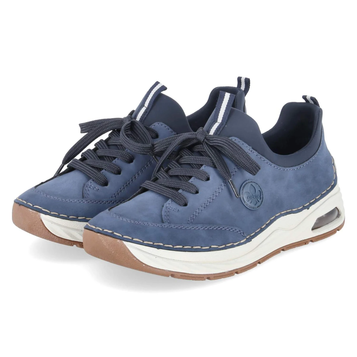 Rieker Slip-On-Sneaker - Gr. 43 - Blau - Textil & Synthetik