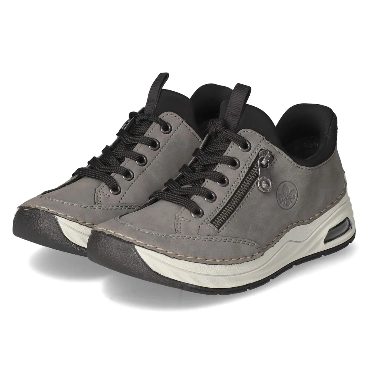 Rieker Slip Ins Sneaker - Gr. 39 - Grau - Textil & Synthetik