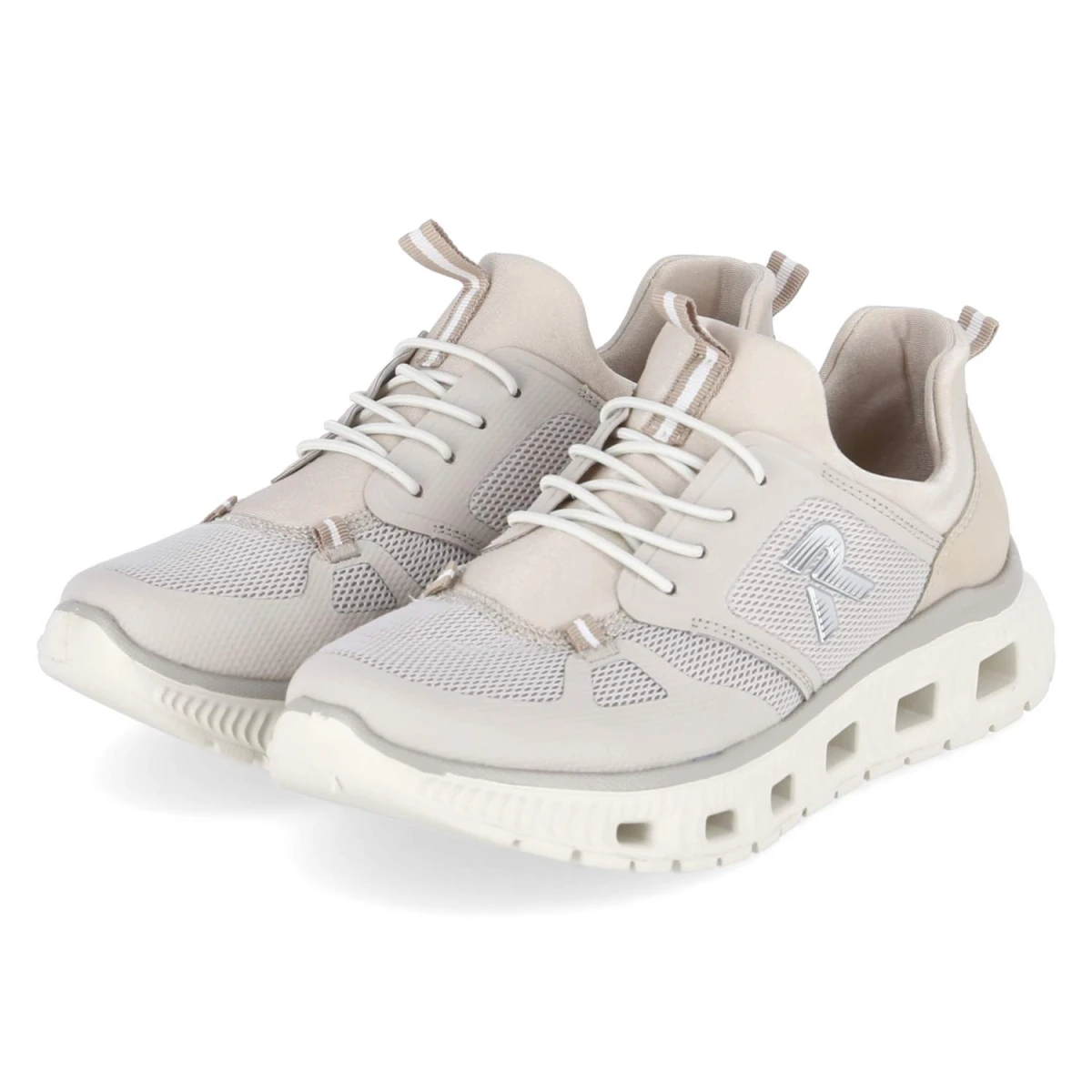 Rieker Slip-On-Sneaker - Gr. 39 - Beige - Textil & Synthetik