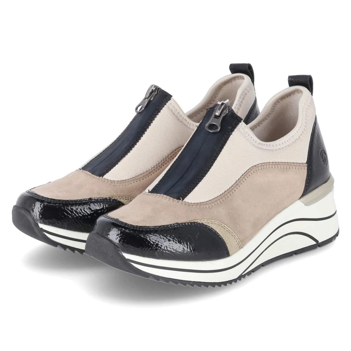 Remonte Low Sneaker - Gr. 43 - Beige - Textil & Synthetik