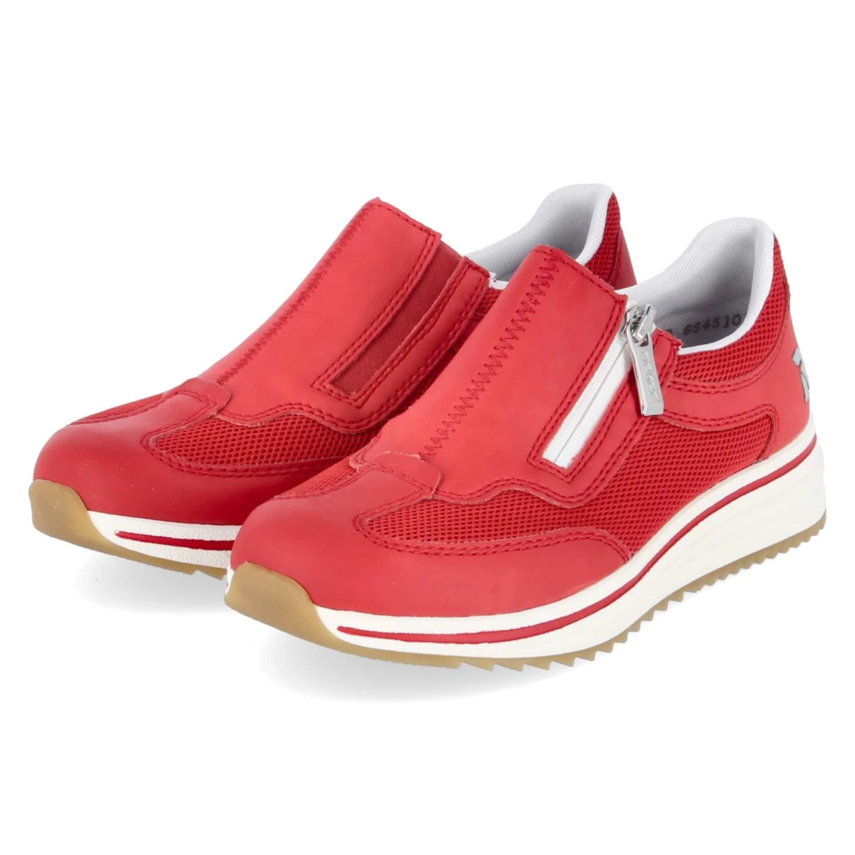 Rieker Slip-On-Sneaker - Gr. 39 - Rot - Textil & Synthetik