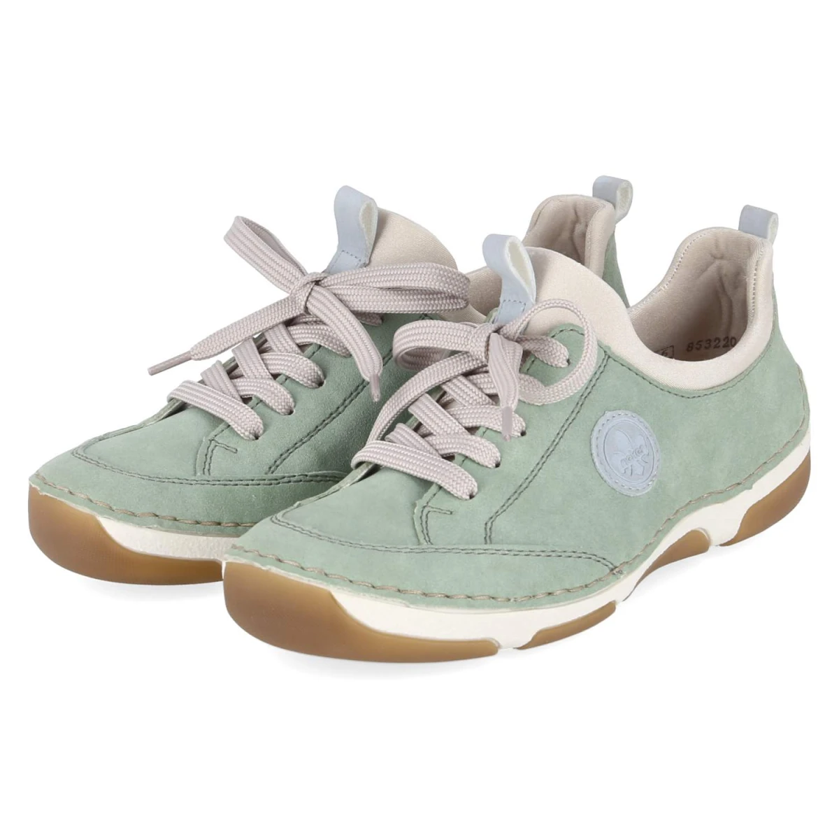 Rieker Slip-On-Sneaker - Gr. 43 - Grün - Textil & Synthetik