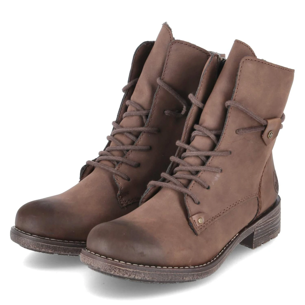 Rieker Schnüstiefeletten - Gr. 36 - Braun - Synthetik