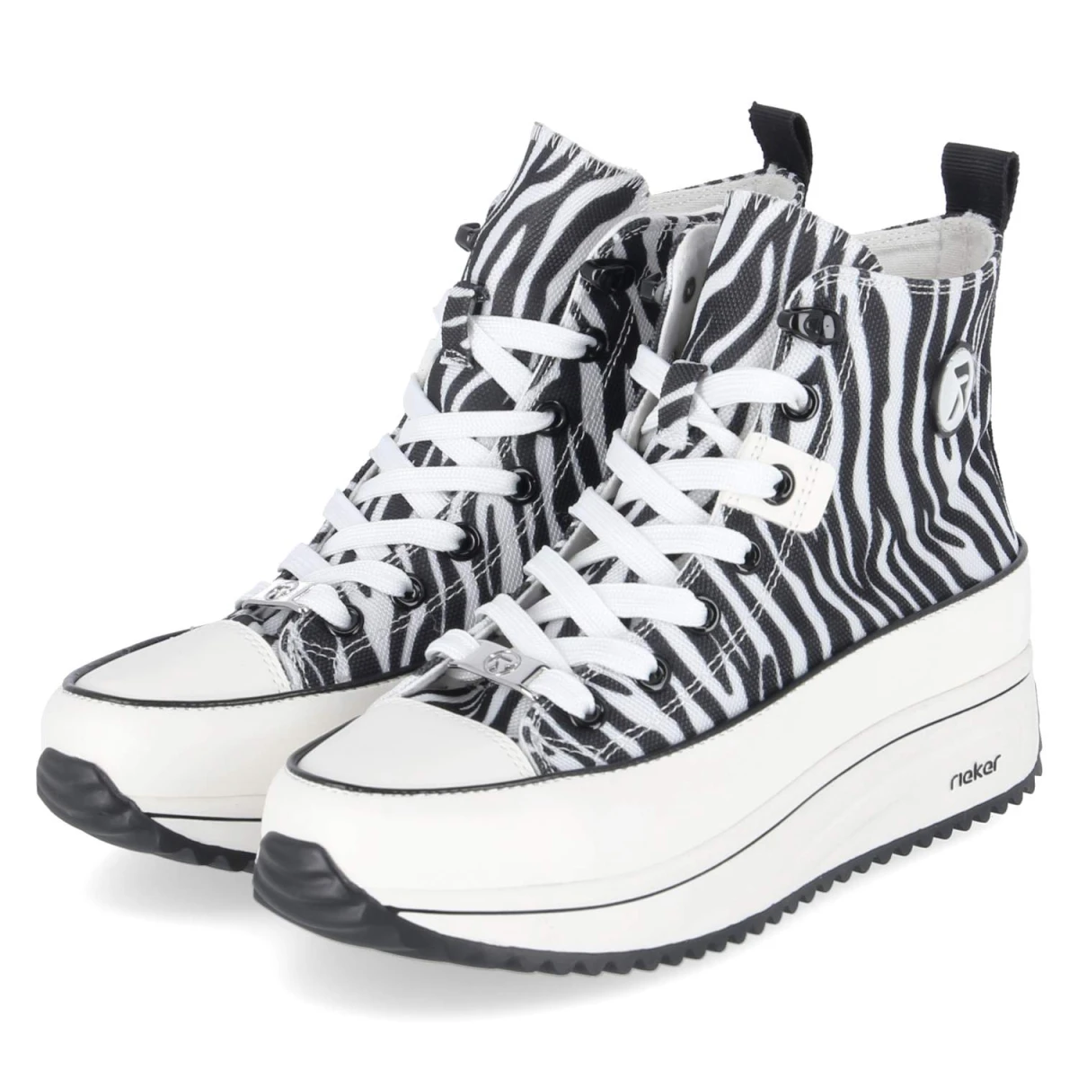 Rieker High Sneaker - Gr. 41 - Weiß - Textil & Synthetik