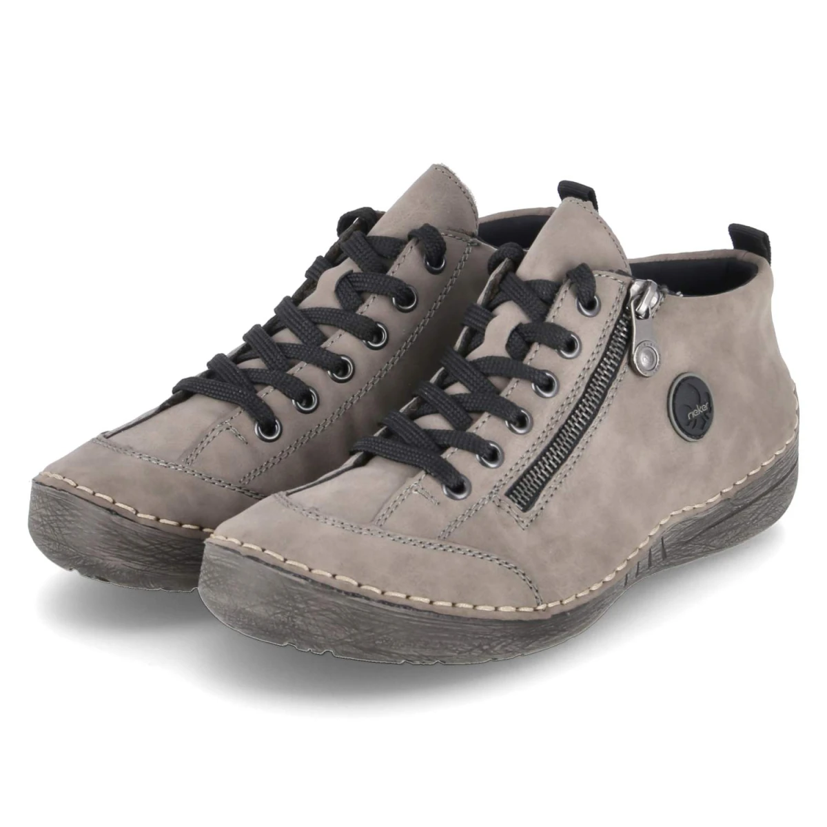 Rieker Halbschuhe - Gr. 36 - Grau - Synthetik